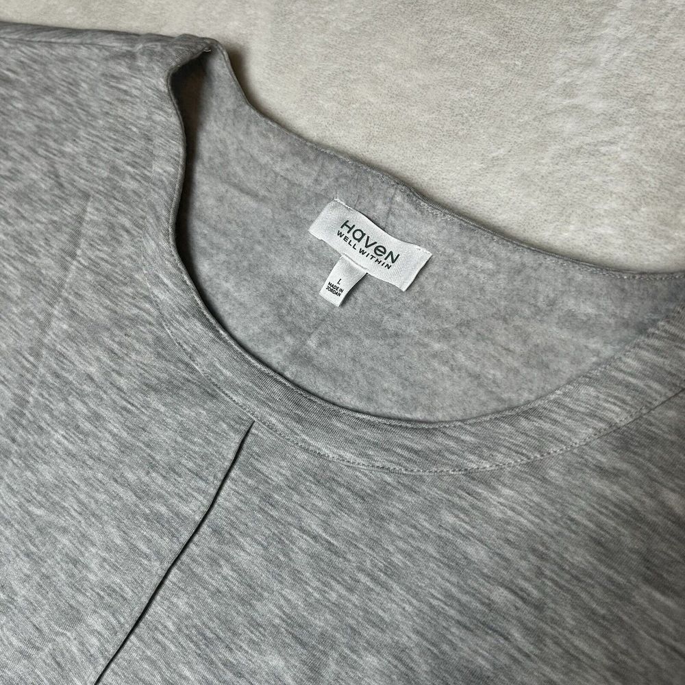 Haven Well Within Womens‎ Large Gray Sweatshirt Round Neck Pullover Soft